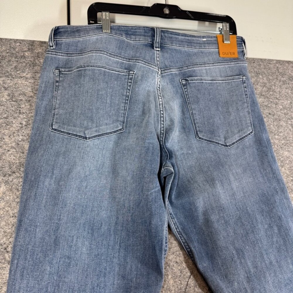 DU/ER  Hazy Blue  Slim Relaxed Fit Stretch Jeans 33x30 Performance Denim Casual - Picture 13 of 16